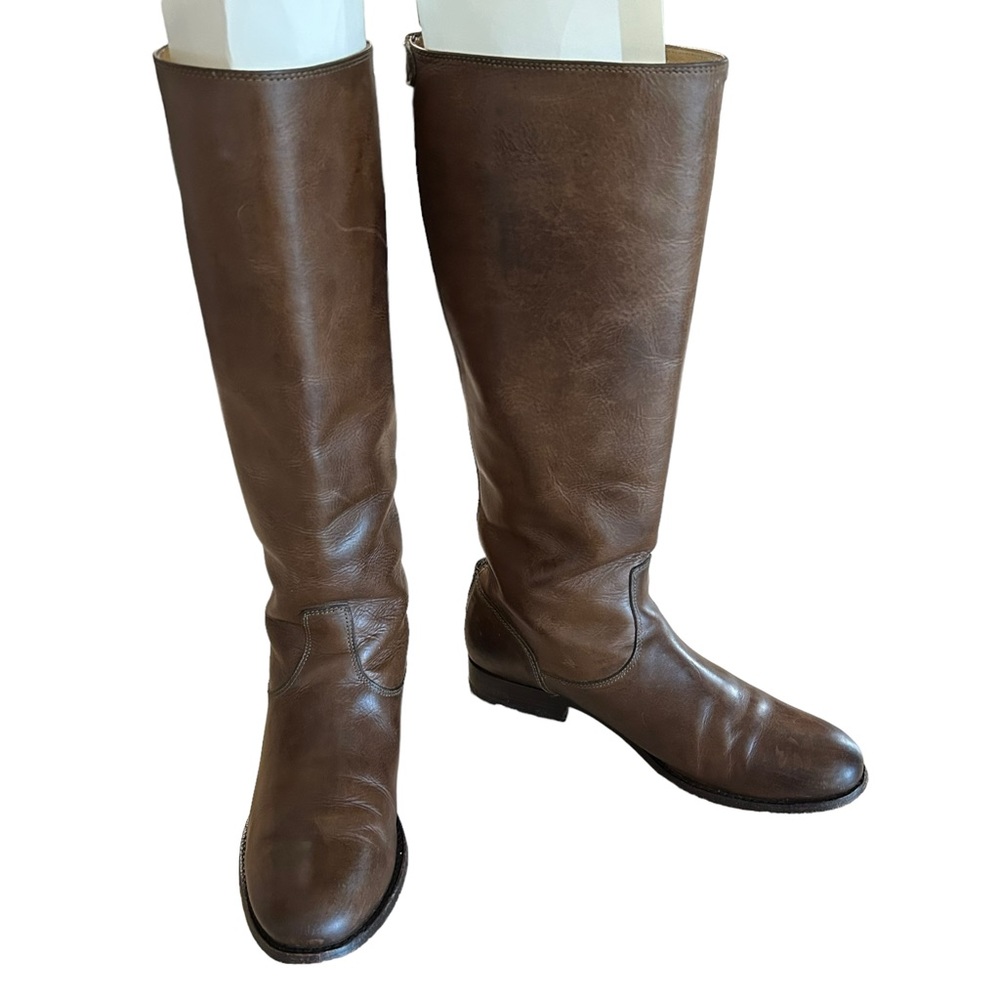 Frye Dark Brown Leather Knee-High Boots